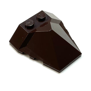 Wedge 4x4x1 1/3 Pyramid Center, Part# 47757 Part LEGO® Dark Brown  