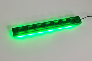 1x8 LED Light-up Plate, USB, LB1x8 Custom Parts United Brick Co® Green