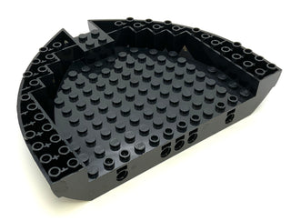 Boat, Hull Brick 16x13x2, Part# 64651 Part LEGO® Decent - Black  