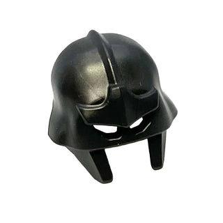 Minifigure, Headgear Helmet Castle / Fantasy Rounded with Rivets, Mask with Eye Holes and Straight Cheek Protection, Part# 5483b Part LEGO® Pearl Dark Gray Very Good