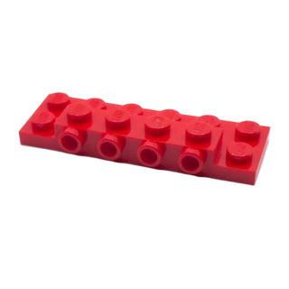 Plate, Modified 2 x 6 x 2/3 with 4 Studs on Side, Part# 87609 Part LEGO® Red