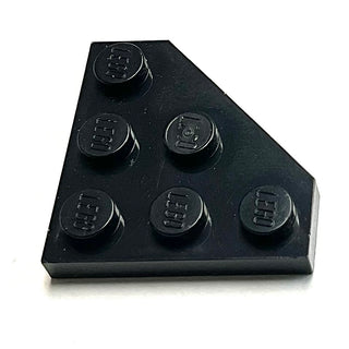 Wedge, Plate 3 x 3 Cut Corner, Part# 2450 Part LEGO® Black