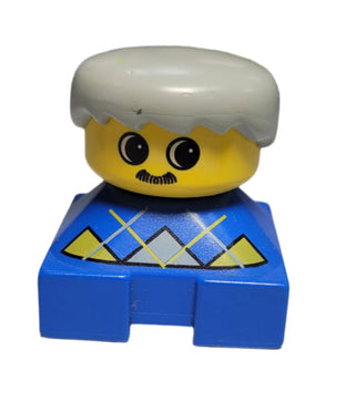 Duplo Figure Brick, Yellow Argyle, 2327pb13 Minifigure LEGO®