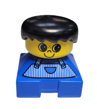 Duplo Figure Brick, Striped Overalls, 2327pb01 Minifigure LEGO®