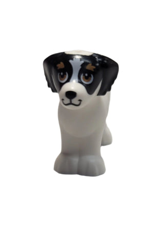 Dog with Shaggy Fur, Black Ears and Nose, 3168pb02 LEGO® Animals LEGO®