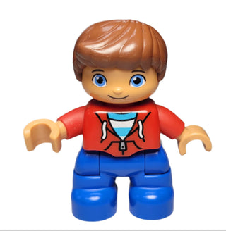 Duplo Boy, Red Top with Zipper, 47205pb056 Minifigure LEGO®