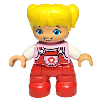 Duplo Girl, Bright Pink Top with Flower, 47205pb053 Minifigure LEGO®