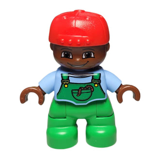 Duplo Boy, Red Cap, Green Overalls, 47205pb013 Minifigure LEGO®