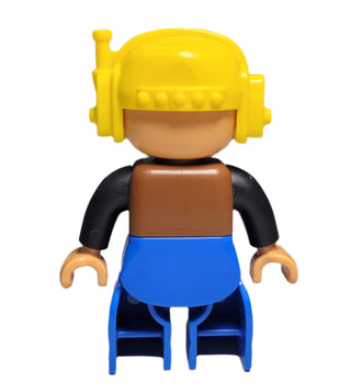 Duplo, Male with Yellow Cap and Headset, 47394pb157 Minifigure LEGO®