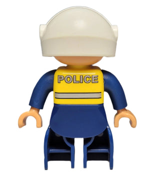 Duplo, Male Police, White Helmet, 47394pb138 Minifigure LEGO®