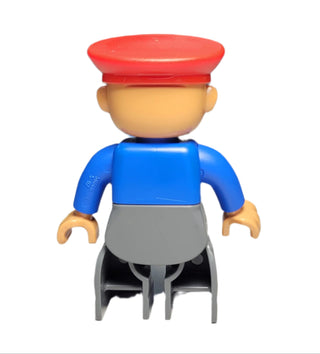 Duplo, Male Train Conductor, 47394pb165 Minifigure LEGO®