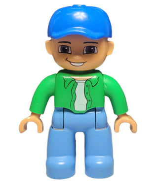 Duplo, Male, Bright Green Top, 47394pb087 Minifigure LEGO®