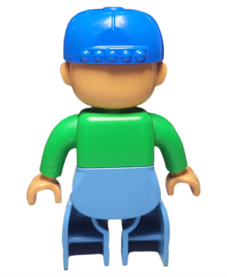 Duplo, Male, Bright Green Top, 47394pb087 Minifigure LEGO®