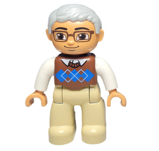 Duplo, Male, Argyl Vest, 47394pb174 Minifigure LEGO®