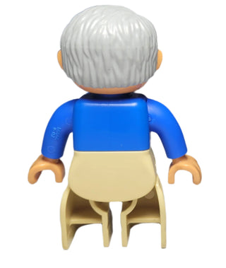 Duplo, Male, Tan Overalls, 47394pb011b Minifigure LEGO®