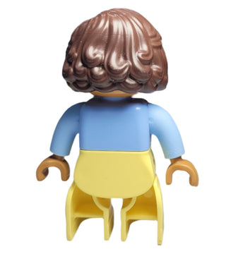 Duplo, Female, Coral and White Stripe Shirt - 47394pb284 Minifigure LEGO®