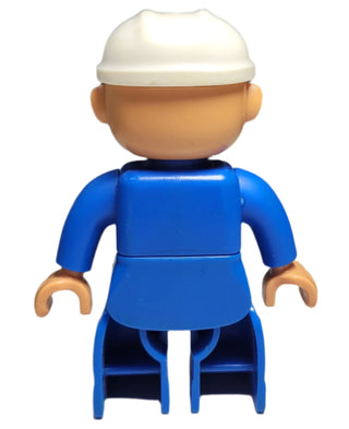 Duplo, Male, White Construction Helmet - 47394pb105 Minifigure LEGO®