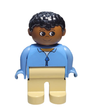 Duplo, Male, Black Curly Hair - 4555pb034 Minifigure LEGO®
