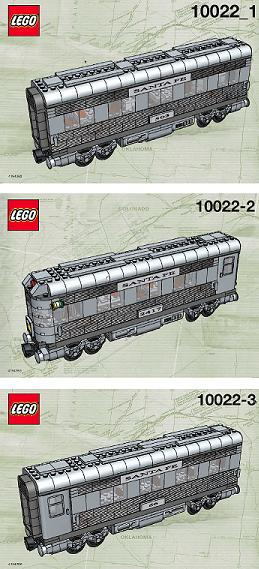 10022-Santa Fe Cars - Set II (dining, observation, or sleeping car) - INSTRUCTIONS ONLY Instructions LEGO®