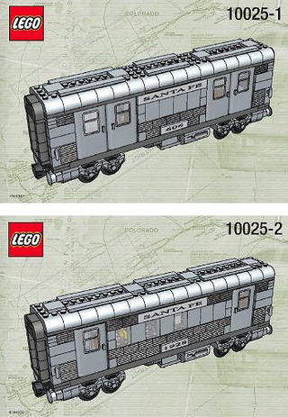 10025-Santa Fe Cars - Set I (mail or baggage car) - INSTRUCTIONS ONLY Instructions LEGO®