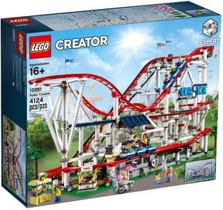 LEGO Creator Expert Roller Coaster set 10261 box, 4124 pieces, ages 16+.
