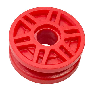 Wheel 18mm D. x 8mm with Fake Bolts and Deep Spokes with Inner Ring, Part# 13971 Part LEGO® Red