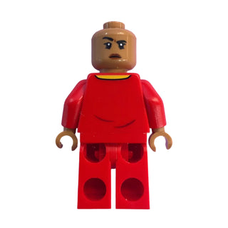 Soccer Player, Female, Red Uniform, Medium Nougat Skin, Dark Red Ponytail, idea141 - LEGO® Ideas Minifigure Minifigure LEGO®