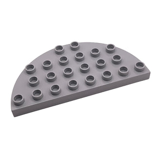 Duplo, Plate Round Corner 4 x 8 Double, Part# 29304 Part LEGO® Light Bluish Gray