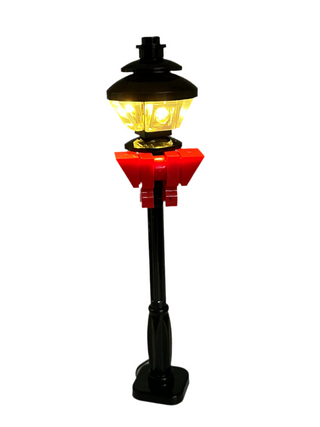 Light-Up Winter Village Lamp Post, USB, ACC-WV Light up kit United Brick Co® Black Amber