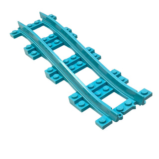 Train, Track Plastic, Narrow, Ramp, 3 Bricks Elevation, Part# 25086 Part LEGO® Medium Azure  