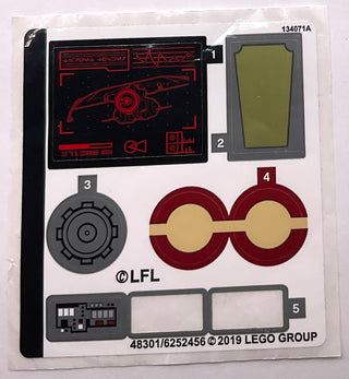 Sticker Sheet for Set AT-AP Walker, 75234-1 - (48301/6252456), Part# 75234stk01 Part LEGO® Missing 2 Stickers