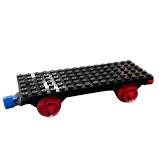 Train Base 6 x 16 Type I with Wheels and Red and Blue Magnets, Part# 736c02 Part LEGO® Like New