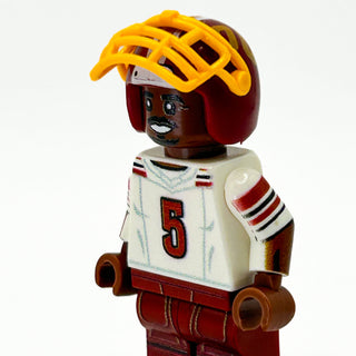 #5 QB Jayden Washington Football Player Minifig - B3 Customs Custom minifigure B3 Customs