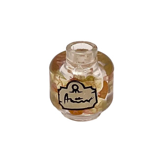 Harry Potter Tan Label with Script Writing Pattern, LEGO® Minifigure Head without Face, Part# 3626pb3349