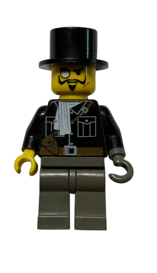 Lord Sam Sinister - Black Shirt, Dark Gray Legs, Black Top Hat, adv025 - LEGO® Adventurers Minifigure