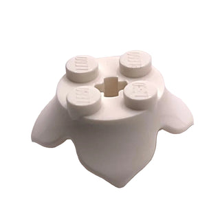Plant Leaves 2x2 with Four Petals and Axle Hole, Part# 15469 Part LEGO® White