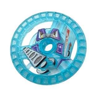 Technic, Disk 5x5 - RoboRider Talisman Wheel, Grab Mold with Robot Pattern, Part# 32363pb01