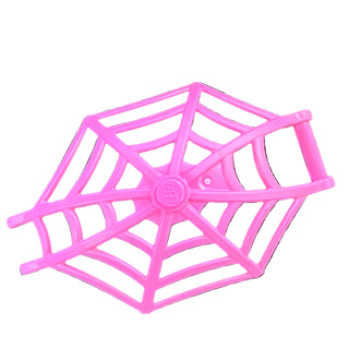 Minifigure, Weapon Spider Web, Large Hemisphere Shape with Bar Handle and Clips, Part# 80487 Part LEGO® Dark Pink