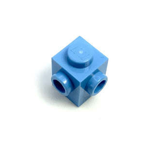 Brick, Modified 1x1 with Studs on 2 Sides (Adjacent), Part# 26604 Part LEGO® Medium Blue  