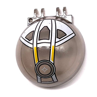 Windscreen 6 x 6 x 3 Canopy Half Sphere with Dual 2 Fingers with SW Republic Attack Gunship Pattern, Part# 50747pb02 Part LEGO® Trans-Brown Very Good