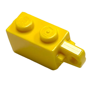 Hinge Brick 1 x 2 Locking with 1 Finger Vertical End, Part# 30364 Part LEGO® Yellow