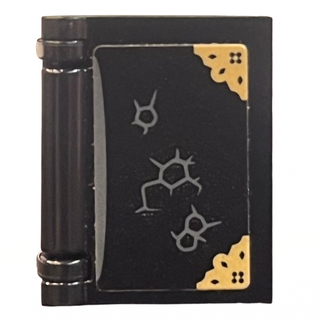 Minifigure, Utensil Tom Riddle's Diary, Sticker, Part# (24324 + 3069 + 24093pb042) Part LEGO® Black