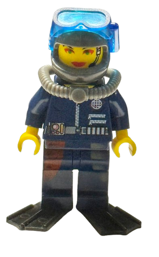 Cam - Mission Deep Sea, Black Flippers, alp023 - LEGO® Alpha Team Minifigure