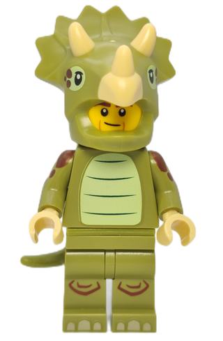 Triceratops Costume Fan, col25-8 Minifigure LEGO® Complete with stand and accessories  