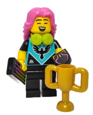 E-Sports Gamer, col25-2 Minifigure LEGO® Complete with stand and accessories  