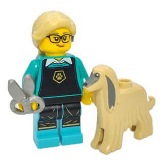Dog Groomer, col25-12 Minifigure LEGO® Complete with stand and accessories  
