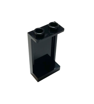 Panel 1x2x3 with Side Supports - Hollow Stud, Part# 87544 Part LEGO® Black  