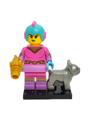 Retro Space Heroine, col26-4 Minifigure LEGO® Complete with stand and accessories  