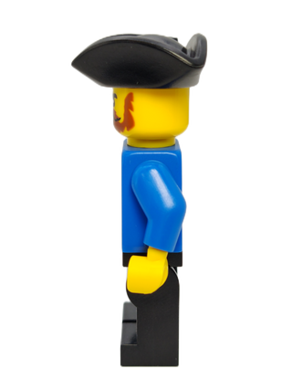 Pirate - Male, Black Tricorne, Dark Orange Mustache and Beard, pi197 Minifigure LEGO®   