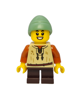 Peasant Boy - Tan Vest, cas584 Minifigure LEGO®   